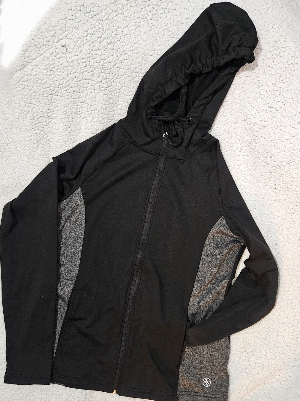 Adrienne Vittadini Black Jacket with Gray Panels